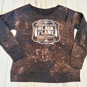 Hocus pocus black flame candle sweatshirt 8-10